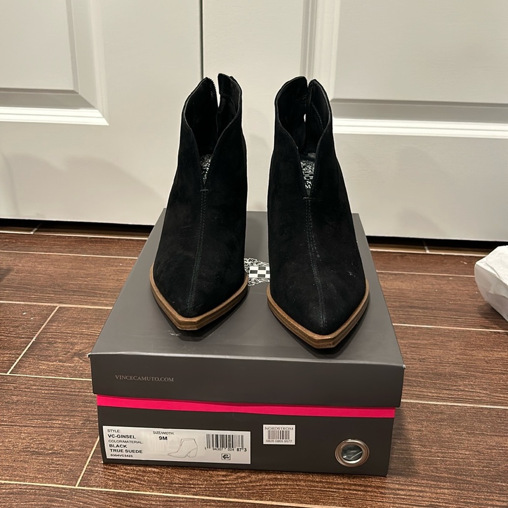 Vince Camuto women’s suede ankle bootie